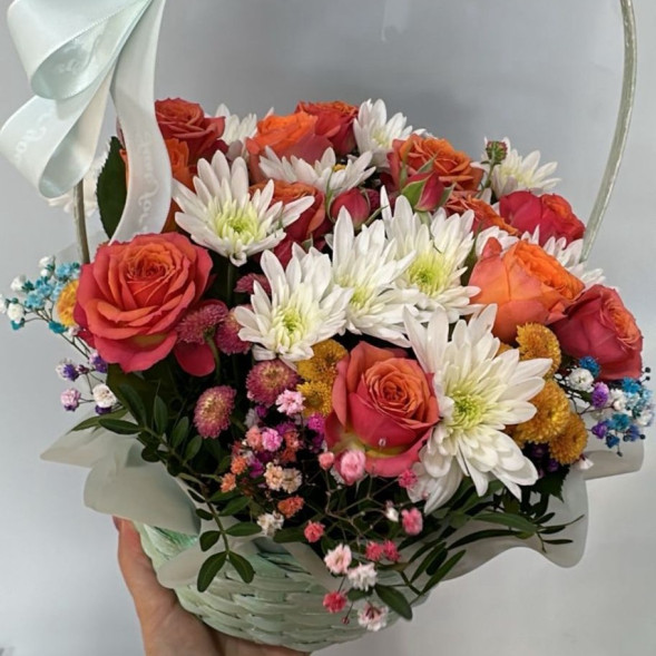 Композиция в корзине «Оранжевое настроение»  в Гурзуфе