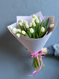 21 белый тюльпан